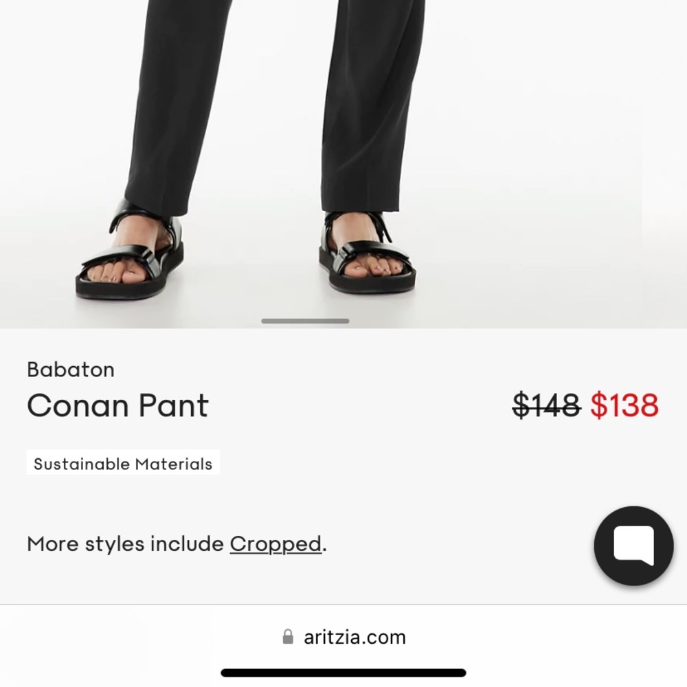 Aritzia Conan pant size 8 black